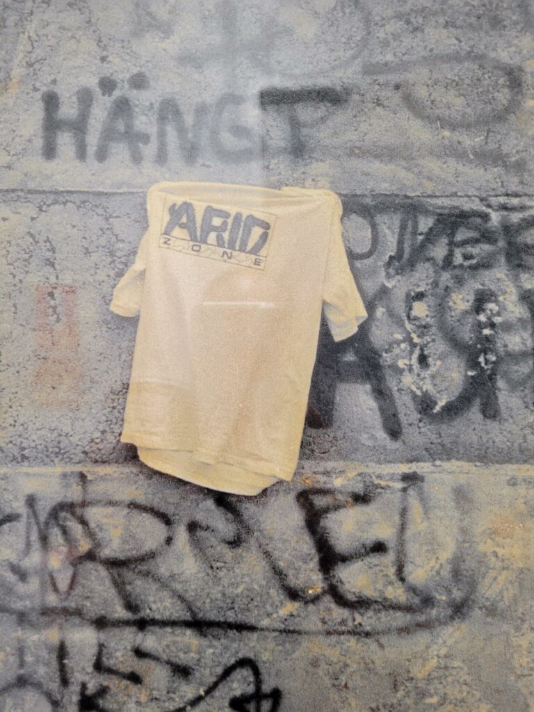 Custom Tee showing Arid Zone from the 80s