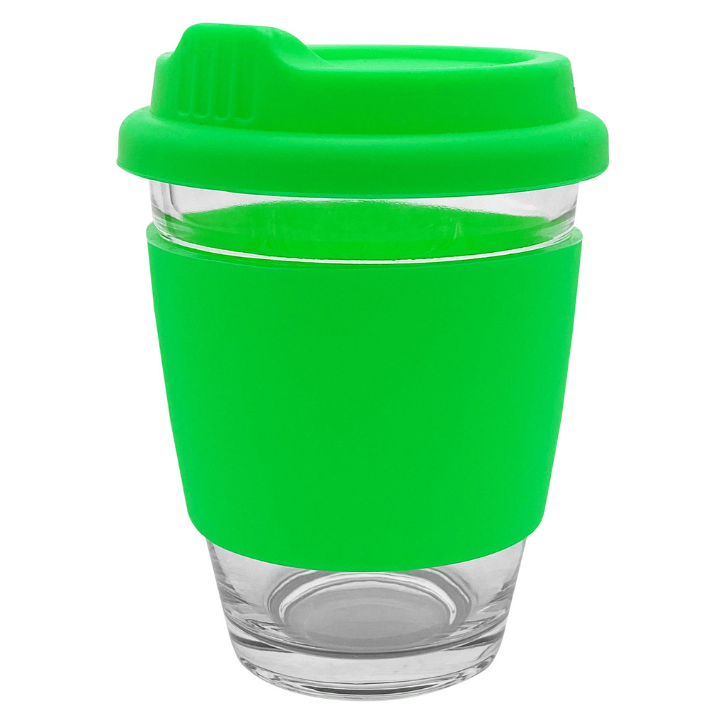 Carlo Glass Coffee Cup – Silicone Band