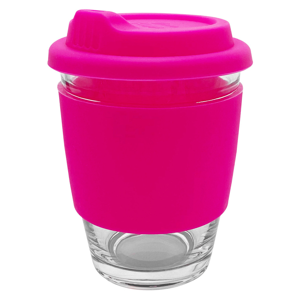 Carlo Glass Coffee Cup – Silicone Band