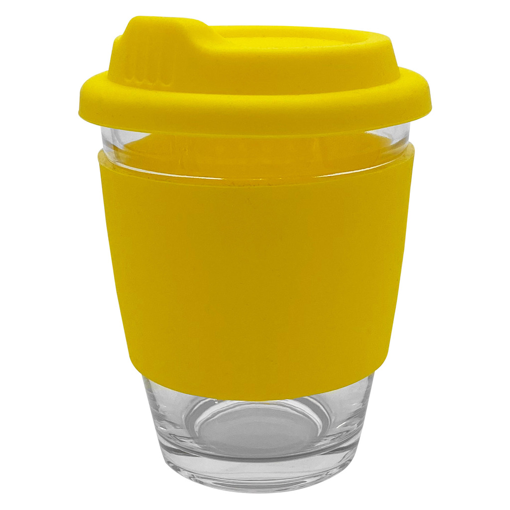 Carlo Glass Coffee Cup – Silicone Band