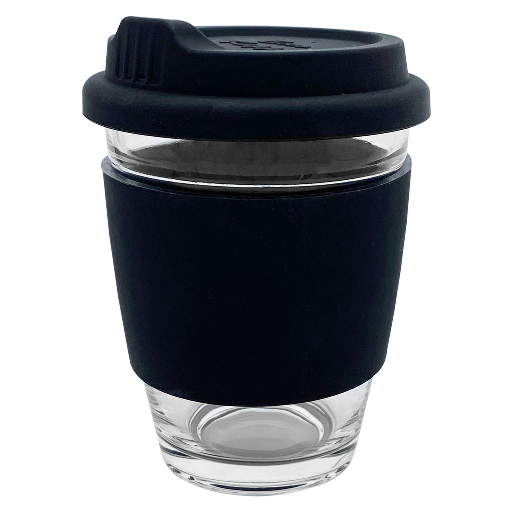 Carlo Glass Coffee Cup – Silicone Band