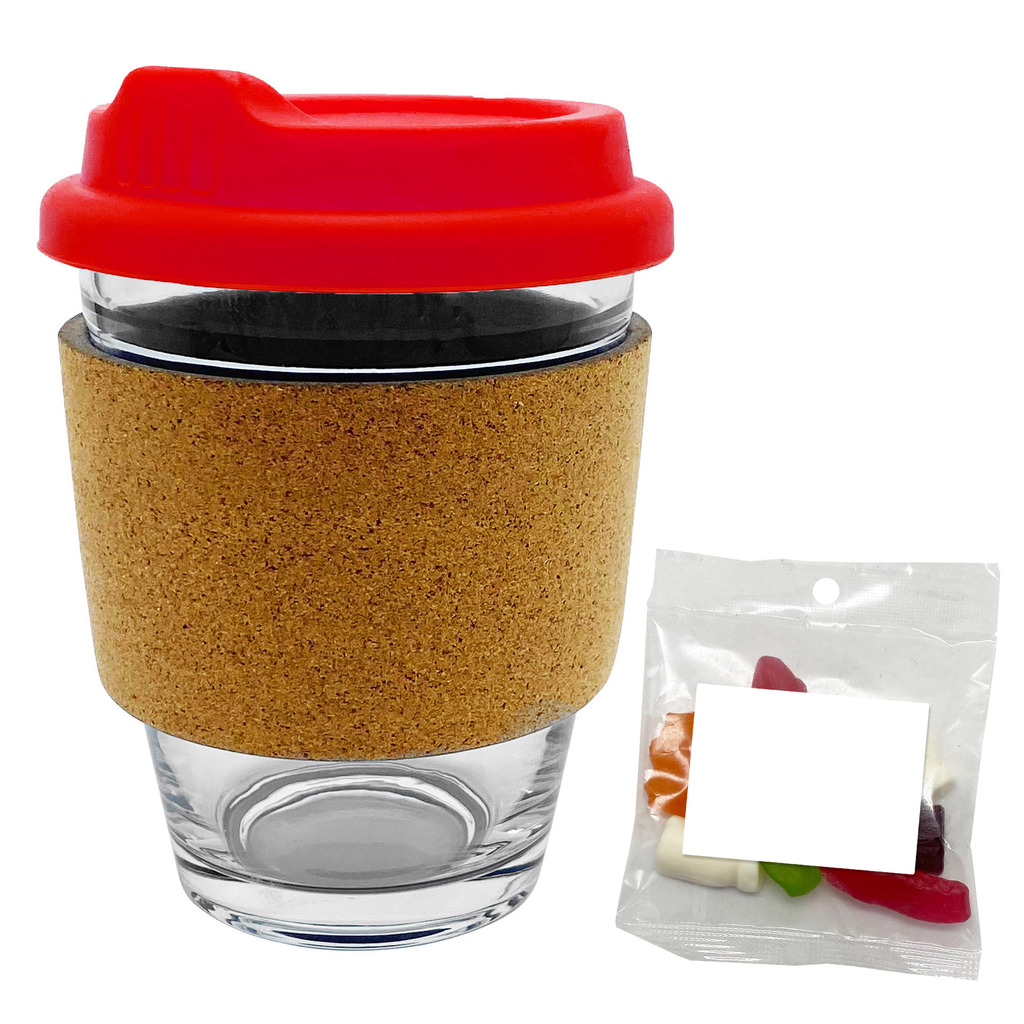 Jelly Party Mix in Cork Band Glass Coffee Cup