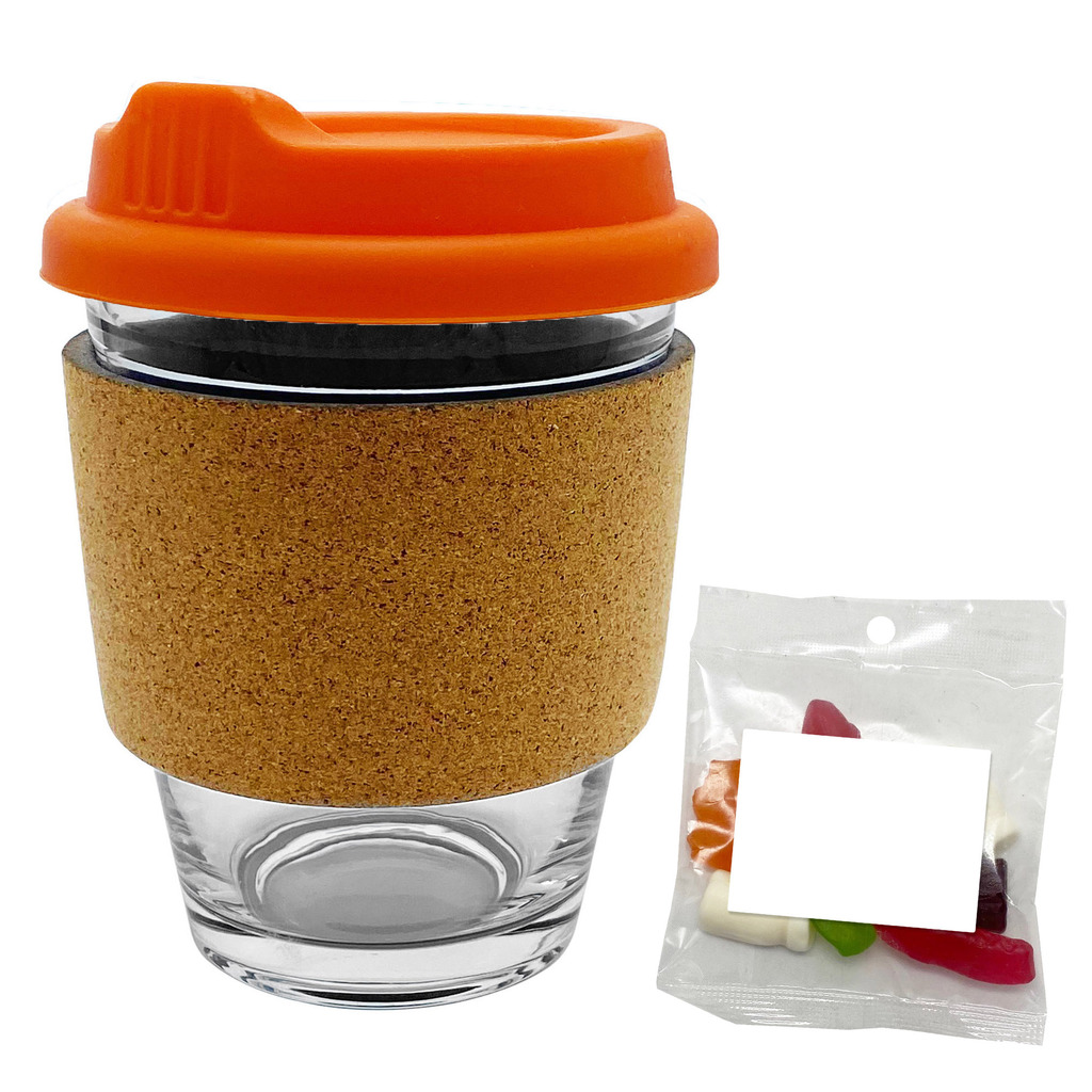 Jelly Party Mix in Cork Band Glass Coffee Cup