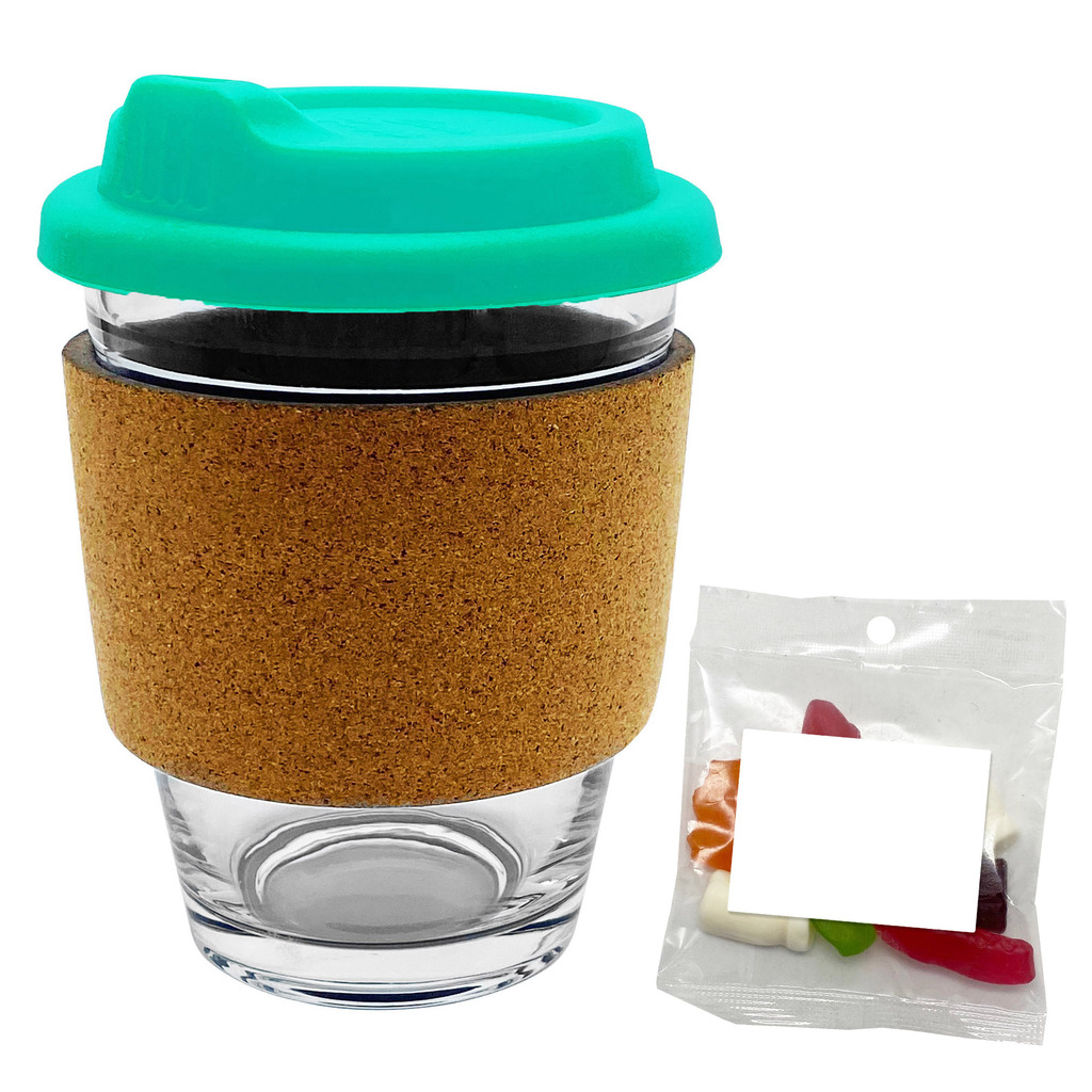 Jelly Party Mix in Cork Band Glass Coffee Cup