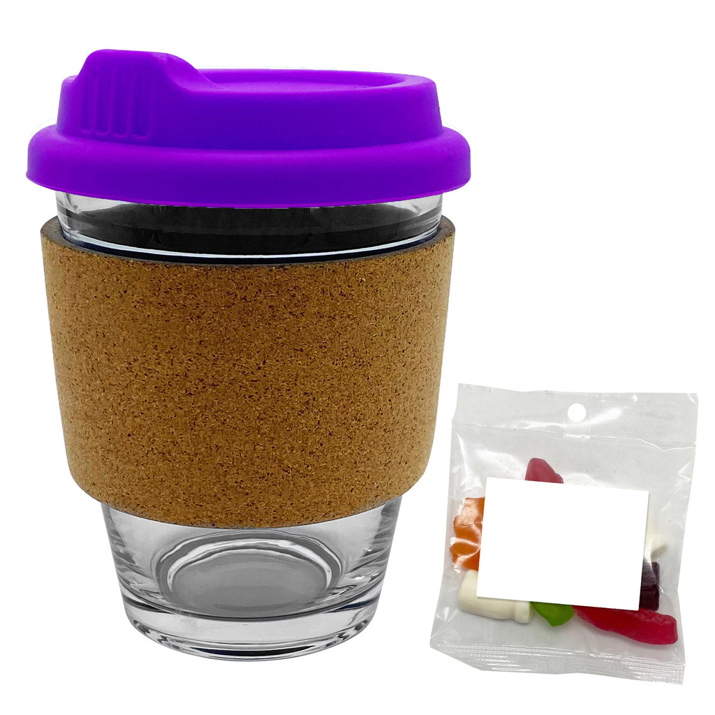 Jelly Party Mix in Cork Band Glass Coffee Cup