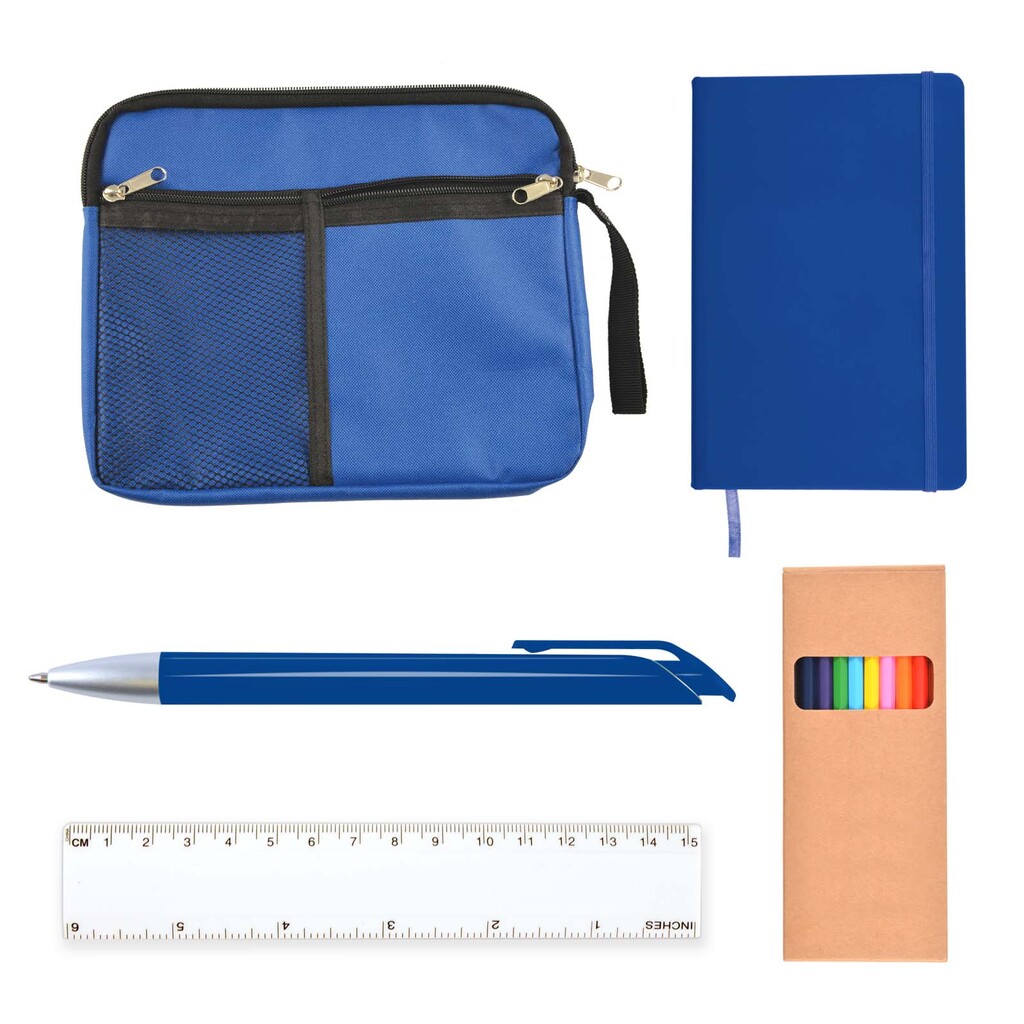 Back To School Kit – Malibu Pouch, Argos Notebook, Virgo Pen, Ruler, Pencils