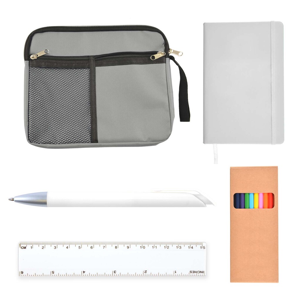 Back To School Kit – Malibu Pouch, Argos Notebook, Virgo Pen, Ruler, Pencils