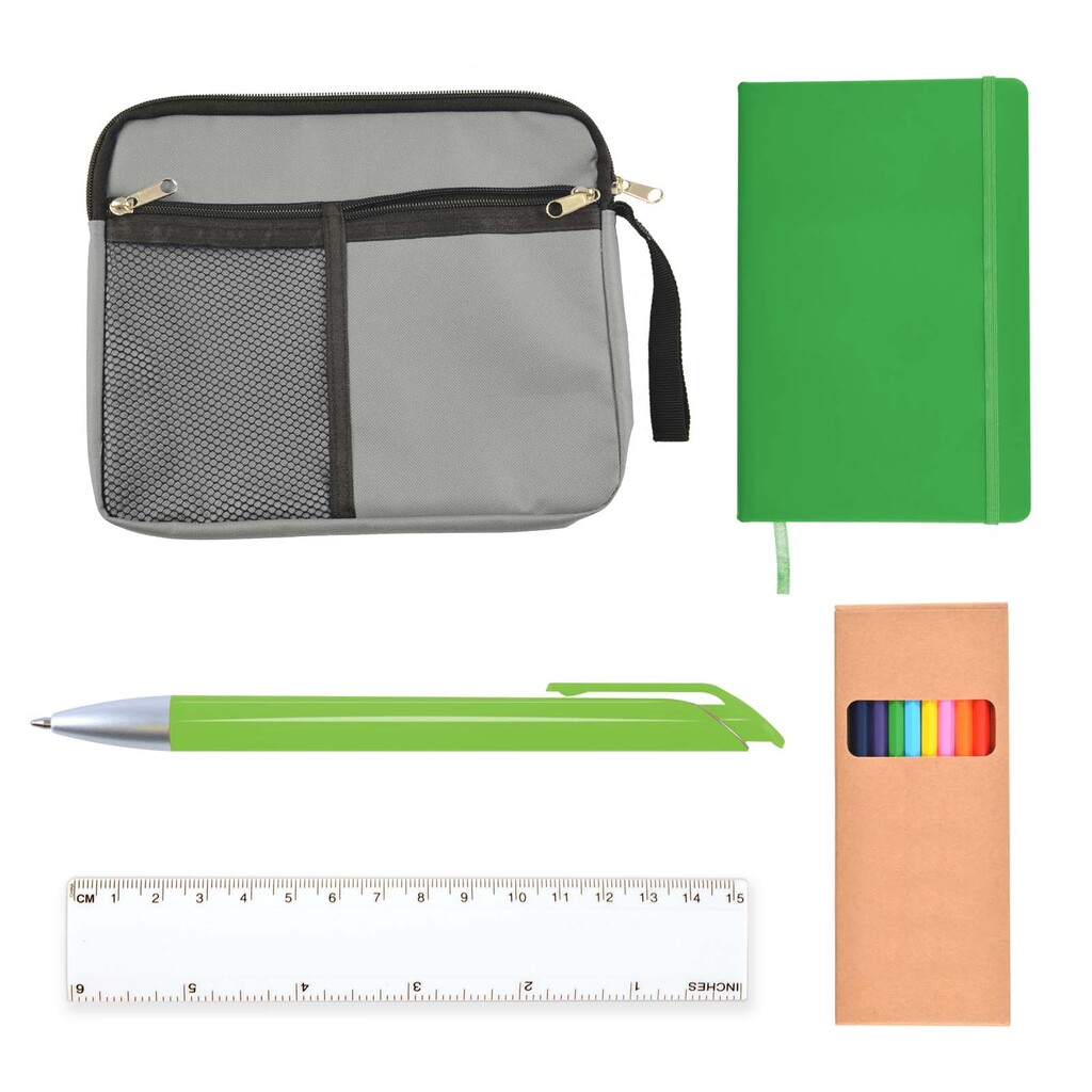 Back To School Kit – Malibu Pouch, Argos Notebook, Virgo Pen, Ruler, Pencils