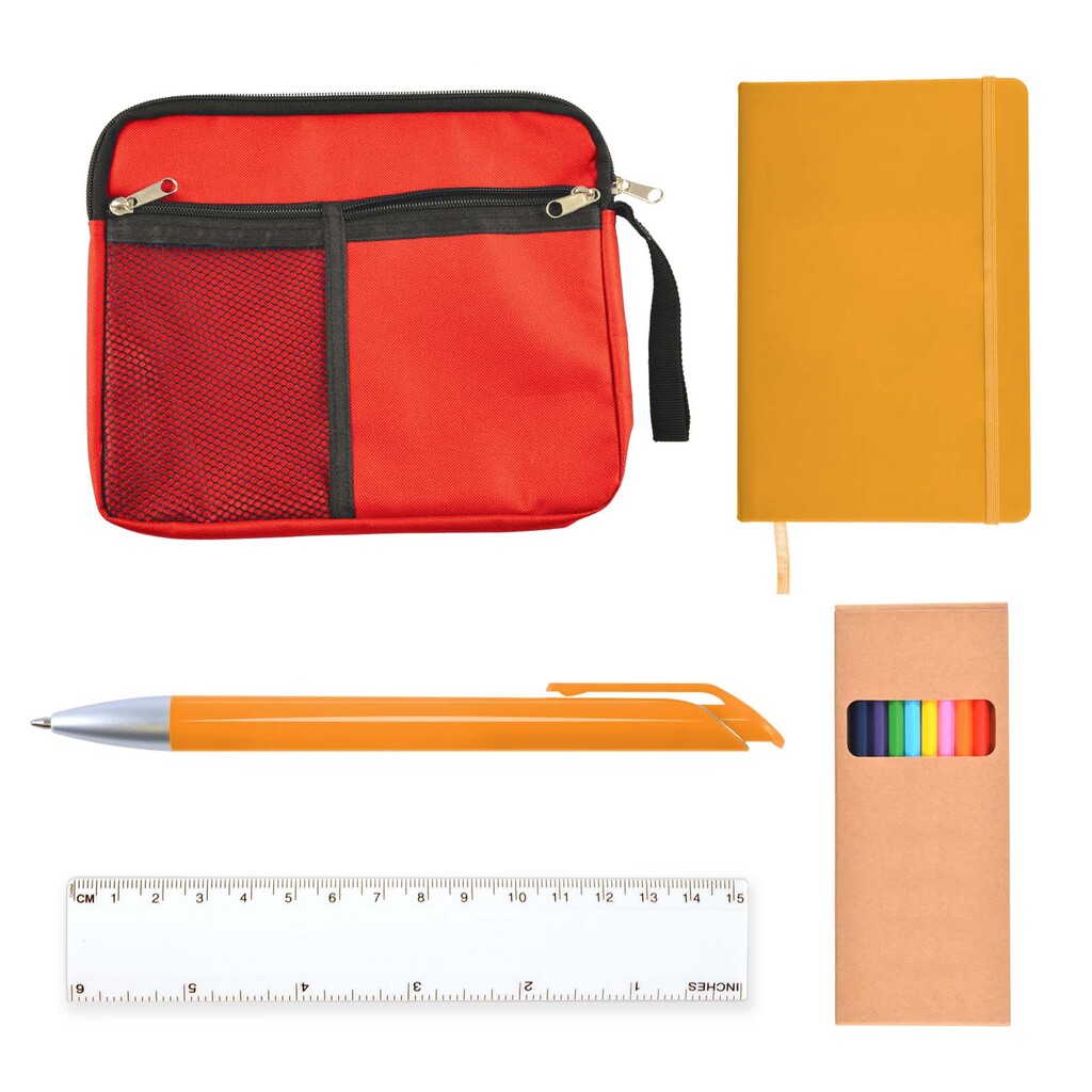 Back To School Kit – Malibu Pouch, Argos Notebook, Virgo Pen, Ruler, Pencils