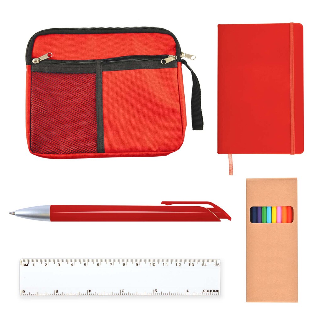 Back To School Kit – Malibu Pouch, Argos Notebook, Virgo Pen, Ruler, Pencils