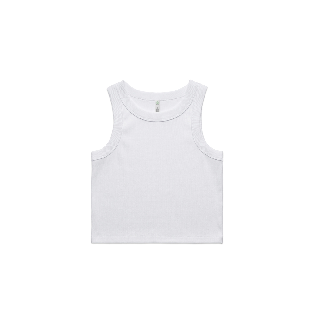 Womens Organic Rib Crop Tank