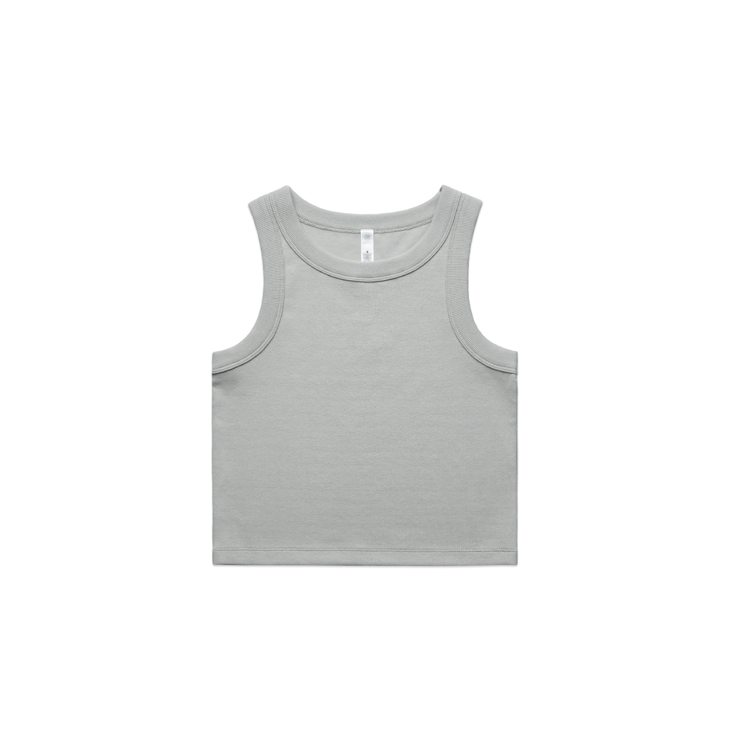 Womens Organic Rib Crop Tank