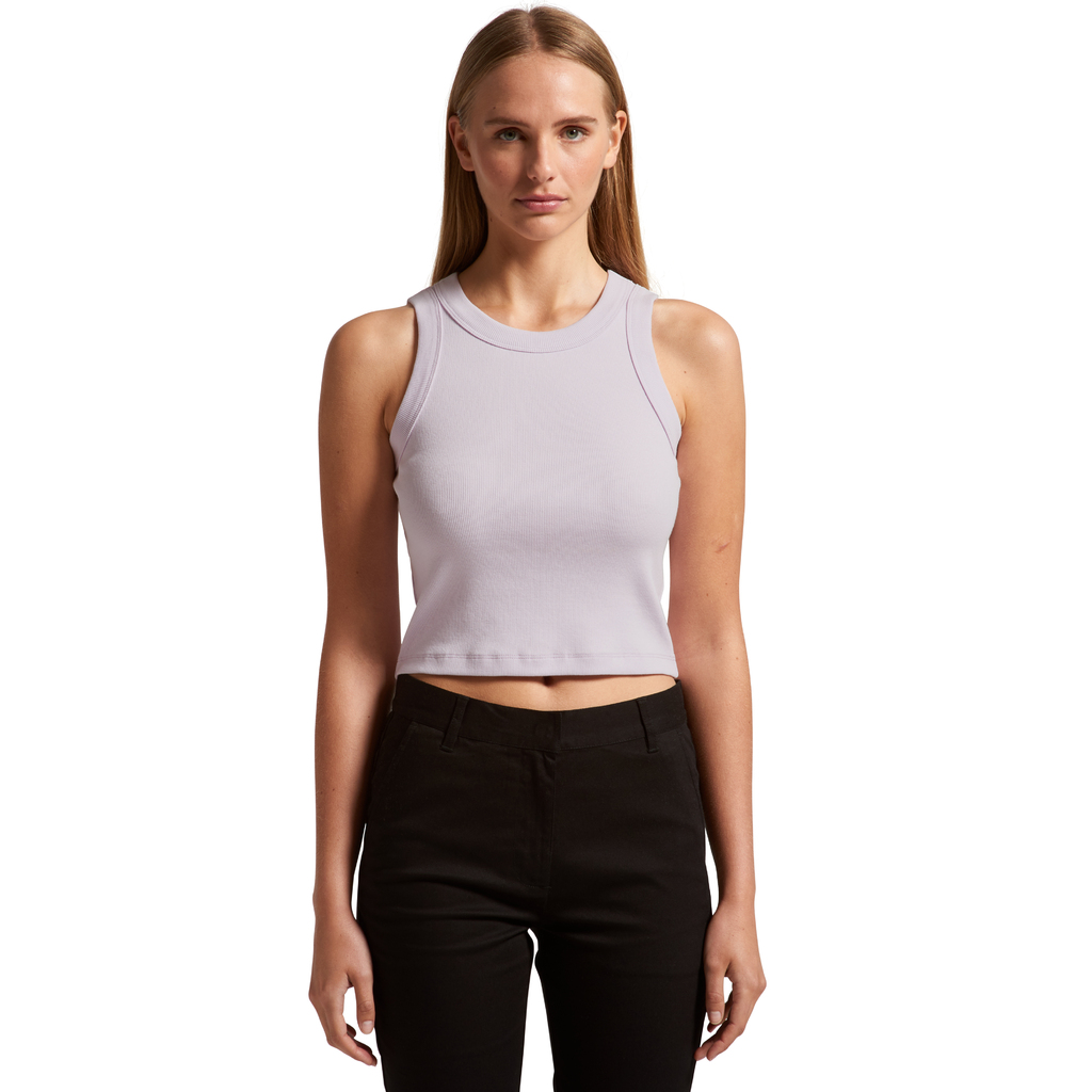 Womens Organic Rib Crop Tank