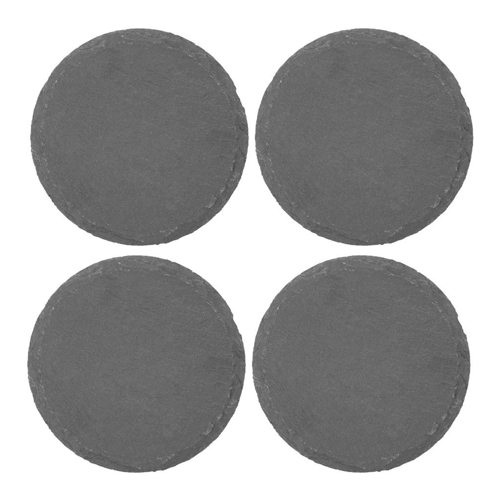 Round Slate Coaster Set of 4