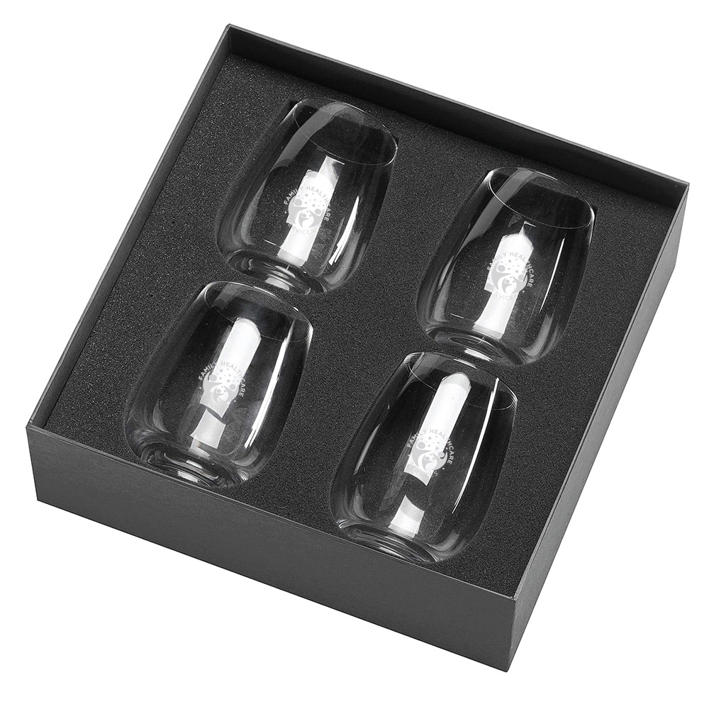 Stemless Wine Glass Set