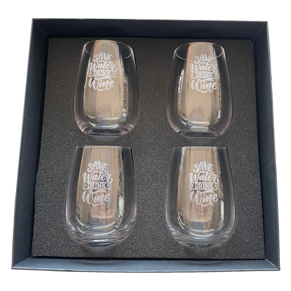 Stemless Wine Glass Set