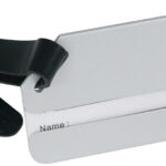 Luggage Tag Aluminium With Leather Strap