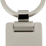 Key Ring Rectangular Rotating Metal