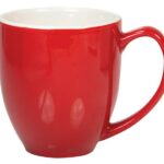 Coffee Mug 450ml Two Tone Orange And White Curvy