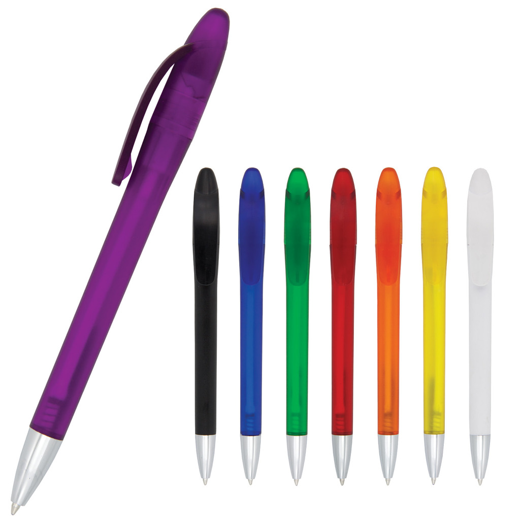 Pen Plastic Twist Action Translucent Barrel Juice