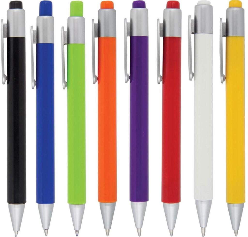 Pen Plastic Push Button Berry