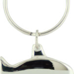 Keyring Aeroplane Shape Satin Chrome Material