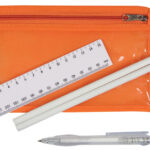 Stationery Set Ruler, Pencils, Pen, Sharpener And Rubber