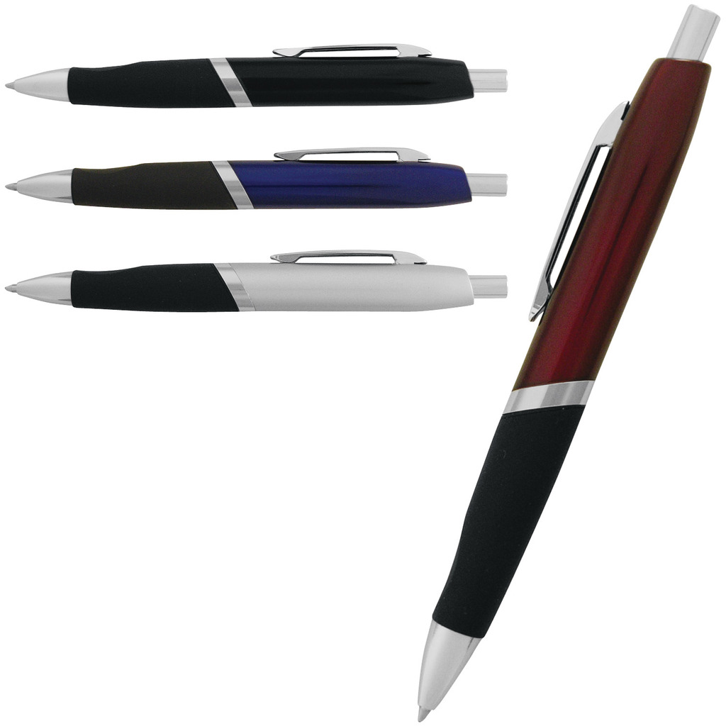 Pen Metal With Coloured Barrel And Black Rubber Grip Luxor