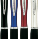 Metal Pen Curved Barrel Black Rubber Grip Ultra Vista