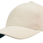 Cap 6 Panel Embroidered Eyelets Pre Curved Peak , Heavy Brushed Cotton Sports Star