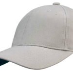 Cap 6 Panel Embroidered Eyelets Pre Curved Peak , Heavy Brushed Cotton Sports Star