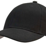 Cap 6 Panel Embroidered Eyelets Pre Curved Peak , Heavy Brushed Cotton Sports Star