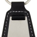 Keyring Imitation Leather With Matt Chrome Inlay Max