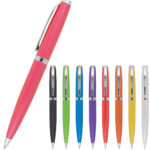 Metal Pen Twist Action Bright Coloured Barrels Vivid