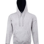 Adult’s Close Front Contrast Fleecy Hoodie