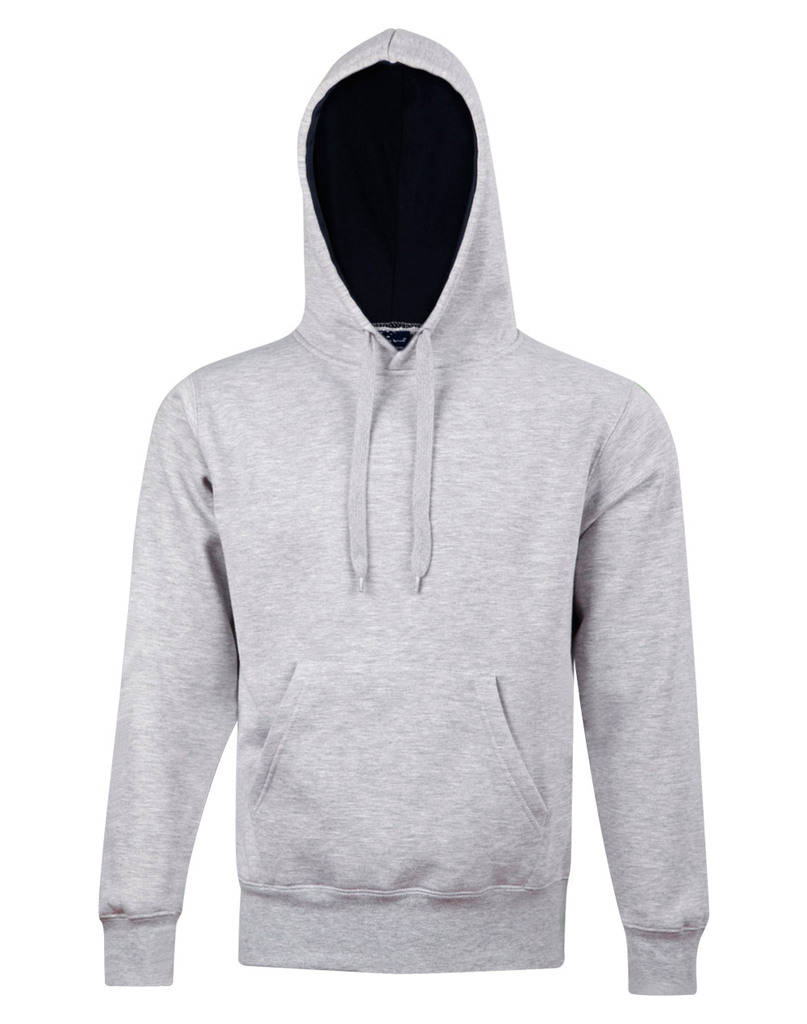 Adult’s Close Front Contrast Fleecy Hoodie