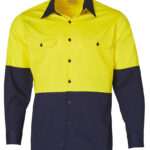 Hi-Vis Two Tone Cool-Breeze L/S Cotton Work Shirt