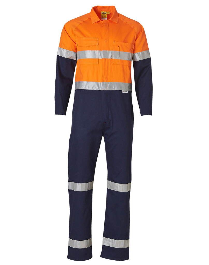 Hi-Vis Men’s Light Weight Cotton Coverall With 3m Tape-Regular