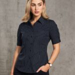 Women’s Pin Stripe Short Sleeve Shirt