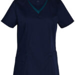 Ladies’ Contrast Colour S/S Scrub Top
