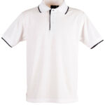 Mens S/L Pique Polo Contrast