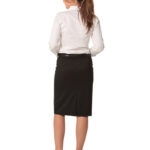 Women’s Mid Length Lined Pencil Skirt In Poly/Viscose Stretch