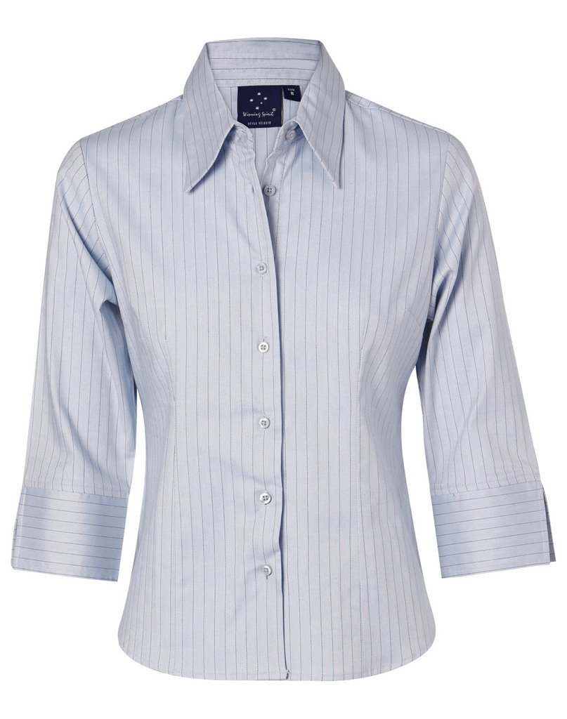 Ladies’ 3/4 Sleeve Stretch Stripe Shirt
