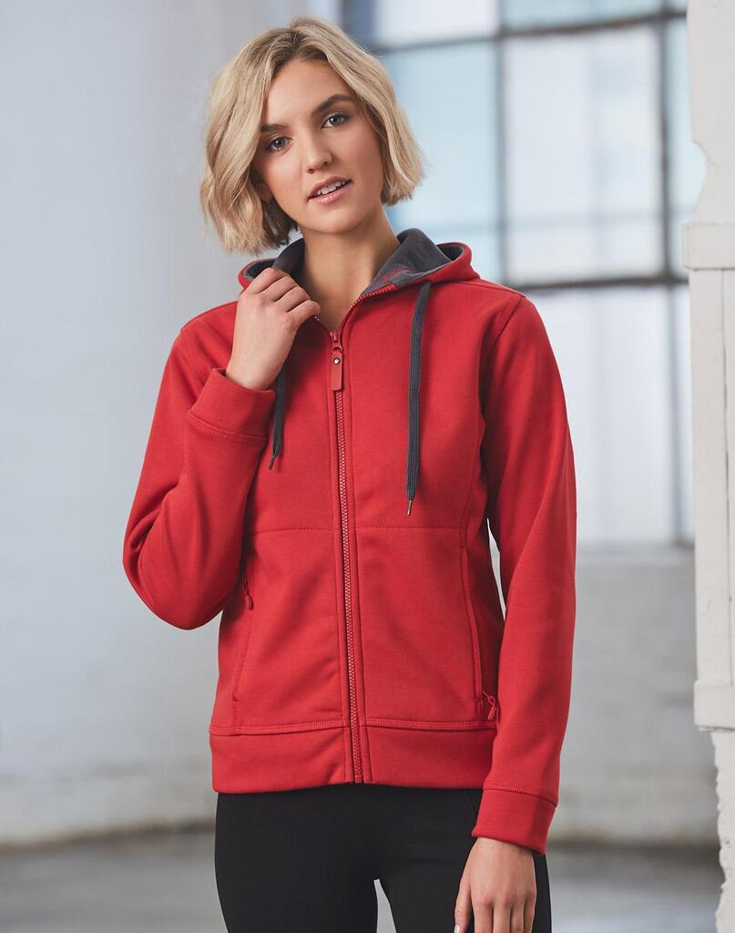 Ladies’ Full Zip Contrast Fleece Hoodie