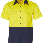 Hi-Vis Two Tone S/S Cotton Work Shirt