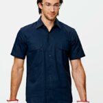 Cotton Drill Short Sleeve Work Shirt