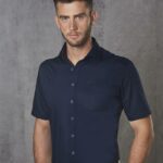 Men’s Dobby Striped Taped S/S Shirt