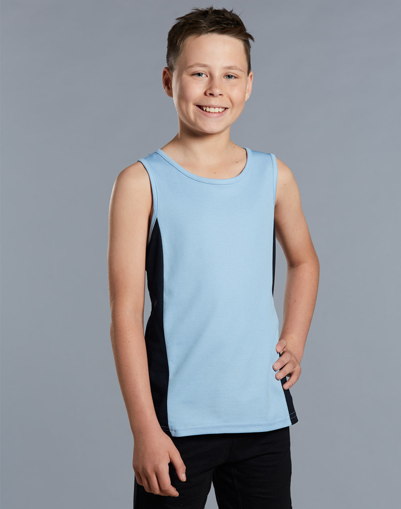 Kid’s Truedry Contrast Mesh Singlet
