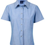 Ladies W/F S/S Chambray Shirt