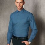 Men’s Pin Dot Stretch L/S Shirt